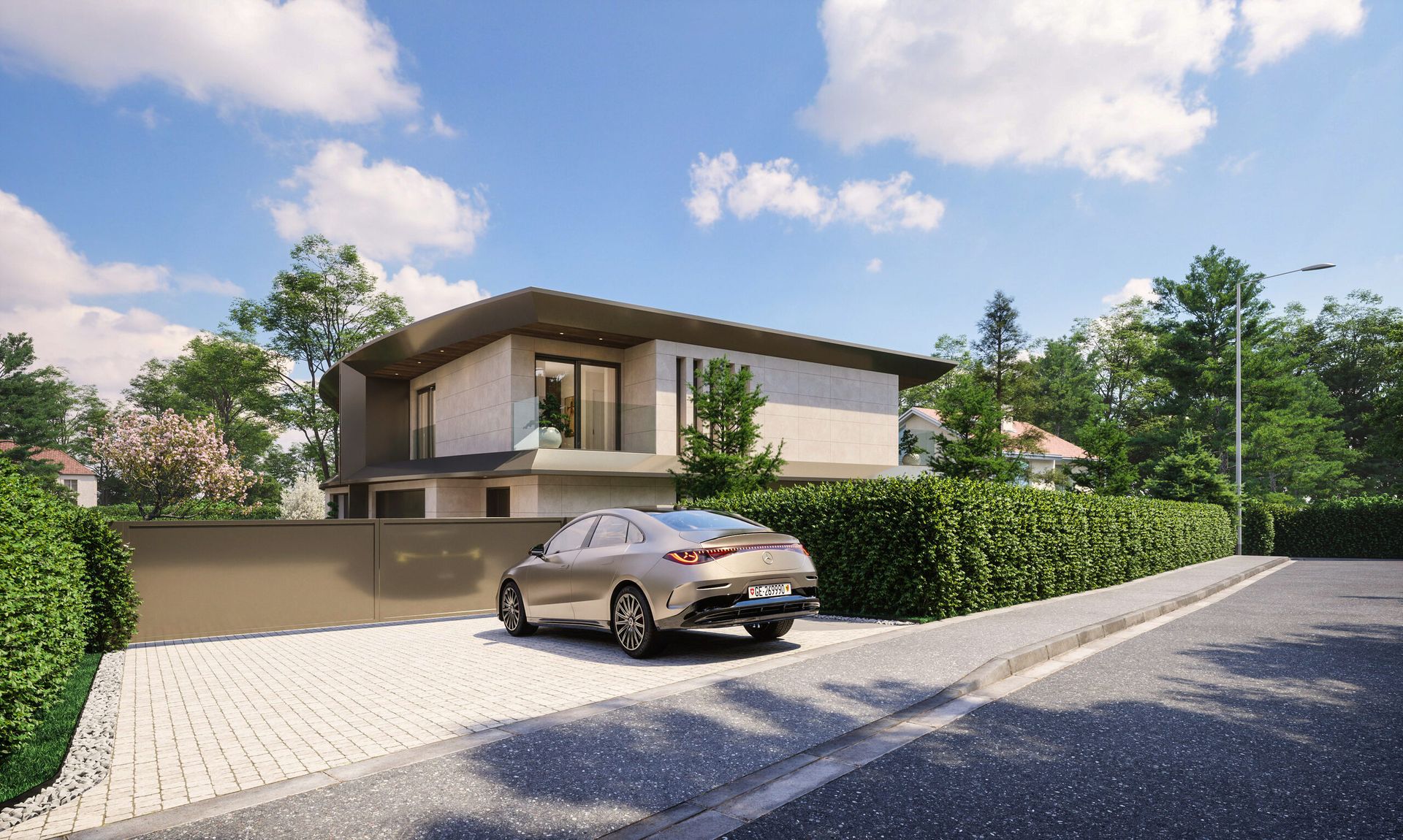 Entrée sur la villa depuis l'avenue Marc-Doret
