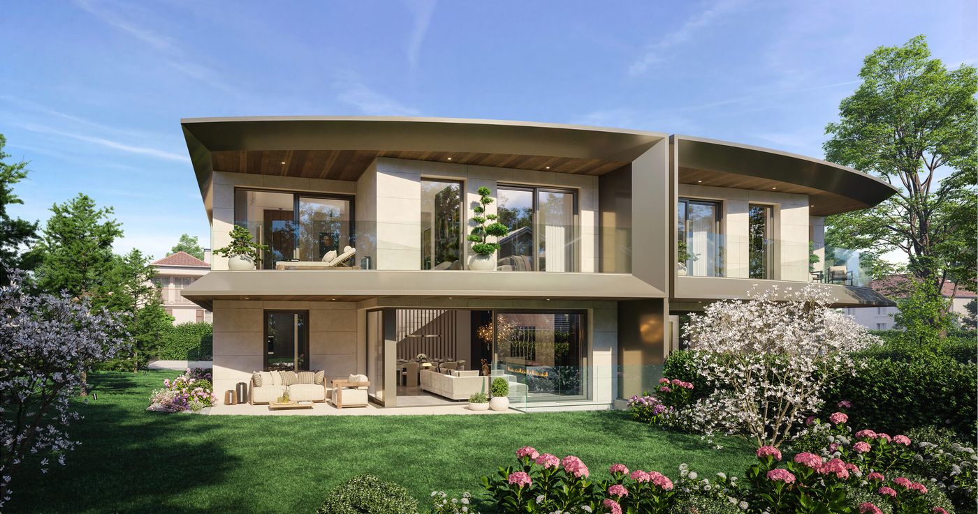 Les deux villas jumelles Doret 12 vues depuis le jardin